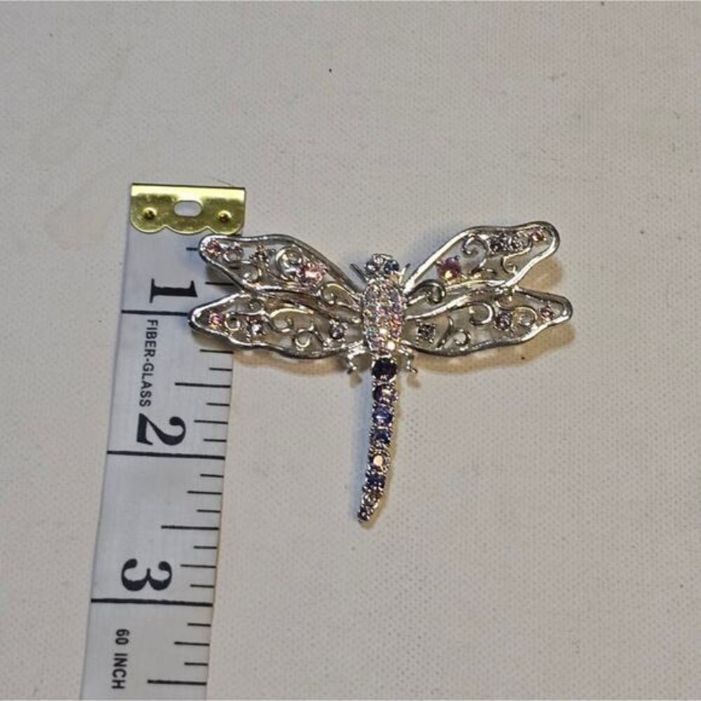 Treska Jeweled Dragonfly Broach Brooch - Picture 4 of 8